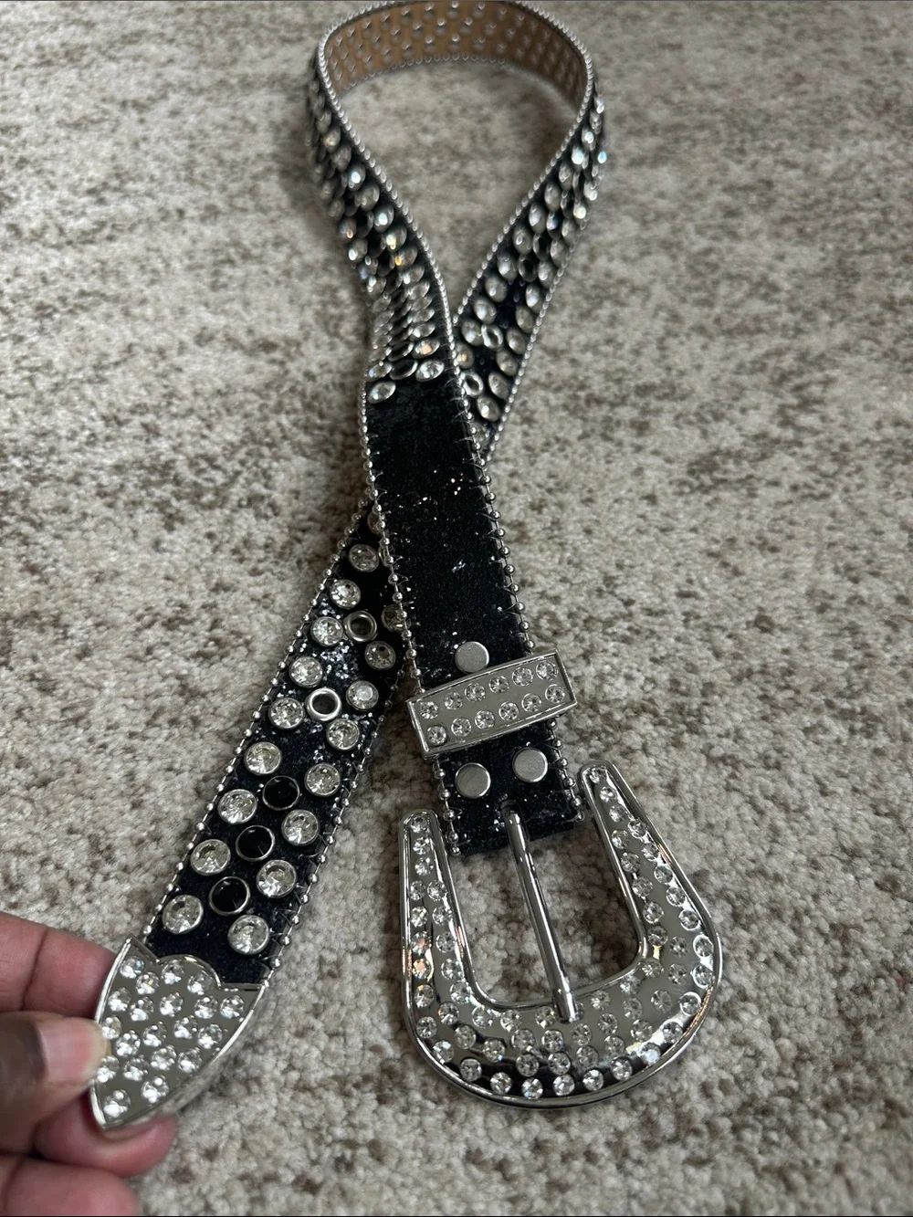 Western Rhinestone Statement Belt S/M